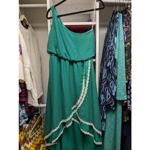 Judith March Jade Asymmetrical Dress